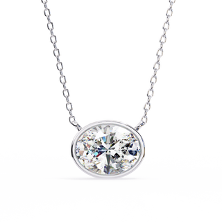 Oval Solitaire Pendant by Aupulent Jewellery 100% certified lab grown diamonds