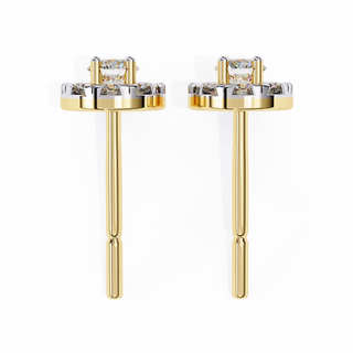 Floral Crown Lab Grown Diamond Earrings by Aupulent Jewellery 100% certified lab grown diamonds
