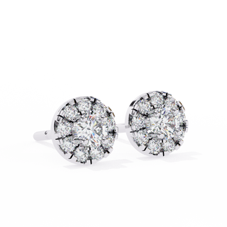 Floral Crown Lab Grown Diamond Earrings by Aupulent Jewellery 100% certified lab grown diamonds