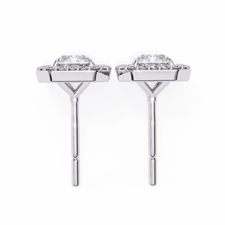 Rectangular Halo Lab Grown Diamond Pendant by Aupulent Jewellery 100% certified lab grown diamonds