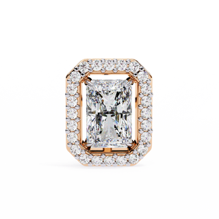 Rectangular Halo Lab Grown Diamond Pendant by Aupulent Jewellery 100% certified lab grown diamonds