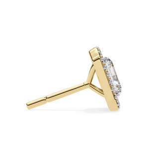 Rectangular Halo Lab Grown Diamond Pendant by Aupulent Jewellery 100% certified lab grown diamonds