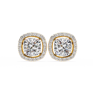 Cushion Halo Lab Grown Diamond Pendant by Aupulent Jewellery 100% certified lab grown diamonds