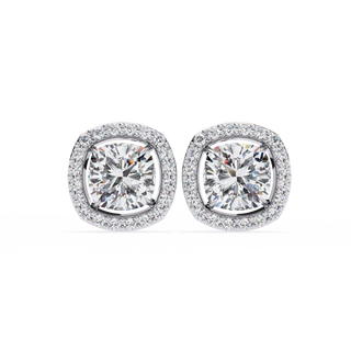 Cushion Halo Lab Grown Diamond Pendant by Aupulent Jewellery 100% certified lab grown diamonds