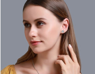 Oval Halo Lab Grown Diamond Earrings