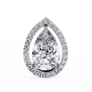 Pear Halo Lab Grown Diamond Pendant by Aupulent Jewellery 100% certified lab grown diamonds