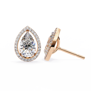 Pear Halo Lab Grown Diamond Pendant by Aupulent Jewellery 100% certified lab grown diamonds