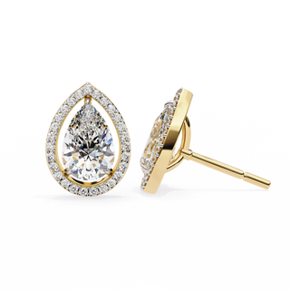 Pear Halo Lab Grown Diamond Pendant by Aupulent Jewellery 100% certified lab grown diamonds