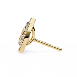 Pear Halo Lab Grown Diamond Pendant by Aupulent Jewellery 100% certified lab grown diamonds