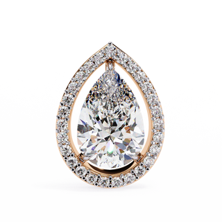 Pear Halo Lab Grown Diamond Pendant by Aupulent Jewellery 100% certified lab grown diamonds