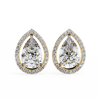 Pear Halo Lab Grown Diamond Pendant by Aupulent Jewellery 100% certified lab grown diamonds