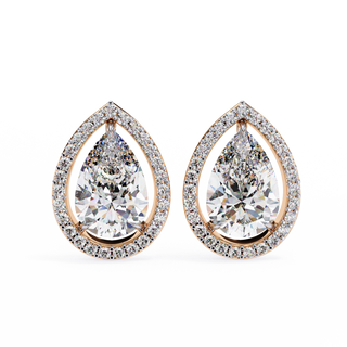 Pear Halo Lab Grown Diamond Pendant by Aupulent Jewellery 100% certified lab grown diamonds