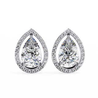 Pear Halo Lab Grown Diamond Pendant by Aupulent Jewellery 100% certified lab grown diamonds