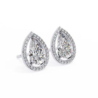 Pear Halo Lab Grown Diamond Pendant by Aupulent Jewellery 100% certified lab grown diamonds