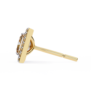 Princess Cut Halo Lab Grown Diamond Pendant by Aupulent Jewellery 100% certified lab grown diamonds