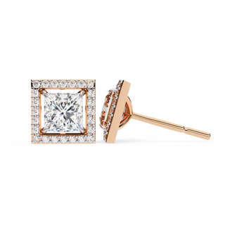 Princess Cut Halo Lab Grown Diamond Pendant by Aupulent Jewellery 100% certified lab grown diamonds