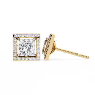 Princess Cut Halo Lab Grown Diamond Pendant by Aupulent Jewellery 100% certified lab grown diamonds