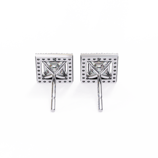 Princess Cut Halo Lab Grown Diamond Pendant by Aupulent Jewellery 100% certified lab grown diamonds