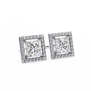 Princess Cut Halo Lab Grown Diamond Pendant by Aupulent Jewellery 100% certified lab grown diamonds