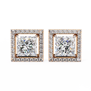 Princess Cut Halo Lab Grown Diamond Pendant by Aupulent Jewellery 100% certified lab grown diamonds