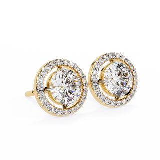 Round Halo Lab Grown Diamond Pendant by Aupulent Jewellery 100% certified lab grown diamonds