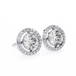 Round Halo Lab Grown Diamond Pendant by Aupulent Jewellery 100% certified lab grown diamonds