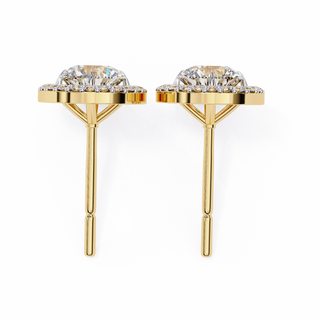 Round Halo Lab Grown Diamond Pendant by Aupulent Jewellery 100% certified lab grown diamonds