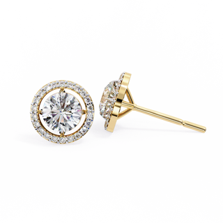 Round Halo Lab Grown Diamond Pendant by Aupulent Jewellery 100% certified lab grown diamonds