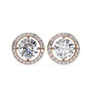 Round Halo Lab Grown Diamond Pendant by Aupulent Jewellery 100% certified lab grown diamonds