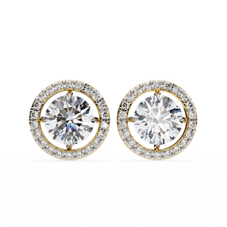 Round Halo Lab Grown Diamond Pendant by Aupulent Jewellery 100% certified lab grown diamonds