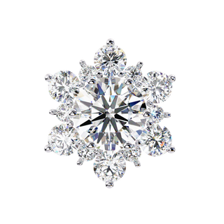 Flower Lab Grown Diamond Pendant by Aupulent Jewellery 100% certified lab grown diamonds