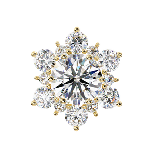 Flower Lab Grown Diamond Pendant by Aupulent Jewellery 100% certified lab grown diamonds