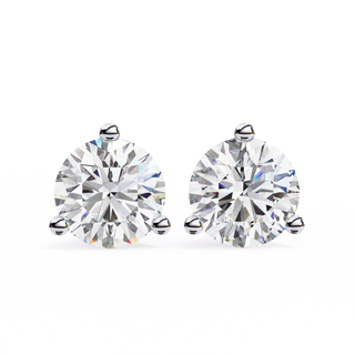 Round Lab Grown Diamond Stud Earrings by Aupulent Jewellery 100% certified lab grown diamonds