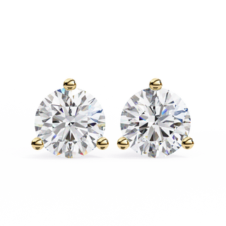 Round Lab Grown Diamond Stud Earrings by Aupulent Jewellery 100% certified lab grown diamonds