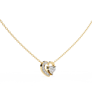 Heart Accent Pendant by Aupulent Jewellery 100% certified lab grown diamonds
