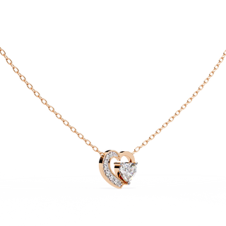 Heart Accent Pendant by Aupulent Jewellery 100% certified lab grown diamonds
