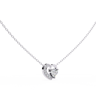 Heart Accent Pendant by Aupulent Jewellery 100% certified lab grown diamonds