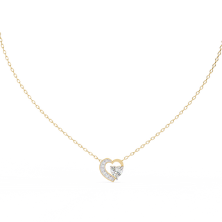 Heart Accent Pendant by Aupulent Jewellery 100% certified lab grown diamonds