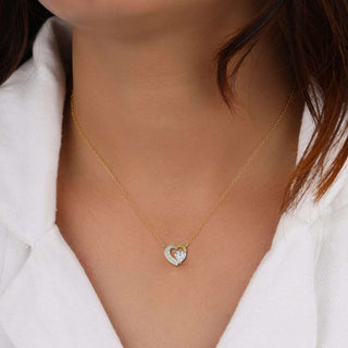 Heart Accent Pendant by Aupulent Jewellery 100% certified lab grown diamonds