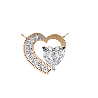 Heart Accent Pendant by Aupulent Jewellery 100% certified lab grown diamonds
