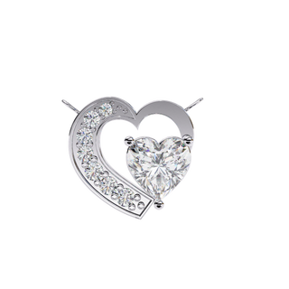 Heart Accent Pendant by Aupulent Jewellery 100% certified lab grown diamonds