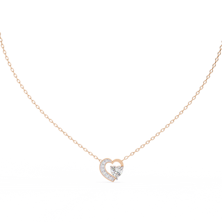 Heart Accent Pendant by Aupulent Jewellery 100% certified lab grown diamonds