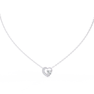 Heart Accent Pendant by Aupulent Jewellery 100% certified lab grown diamonds