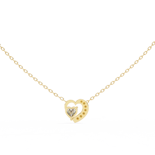Heart Accent Pendant by Aupulent Jewellery 100% certified lab grown diamonds