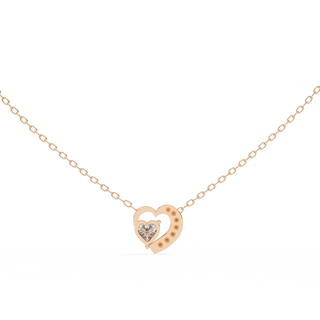 Heart Accent Pendant by Aupulent Jewellery 100% certified lab grown diamonds
