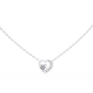 Heart Accent Pendant by Aupulent Jewellery 100% certified lab grown diamonds