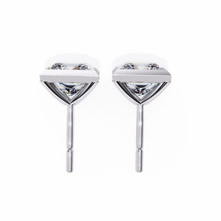 Princess Cut Lab Grown Diamond Stud Earrings by Aupulent Jewellery 100% certified lab grown diamonds