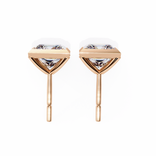 Princess Cut Lab Grown Diamond Stud Earrings by Aupulent Jewellery 100% certified lab grown diamonds