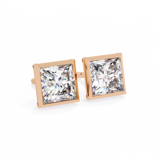 Princess Cut Lab Grown Diamond Stud Earrings by Aupulent Jewellery 100% certified lab grown diamonds