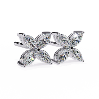 Floral Lab Grown Diamond Stud Earrings by Aupulent Jewellery 100% certified lab grown diamonds